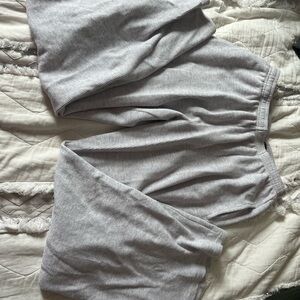 Brandy Melville Light Gray Waffle Knit Pants